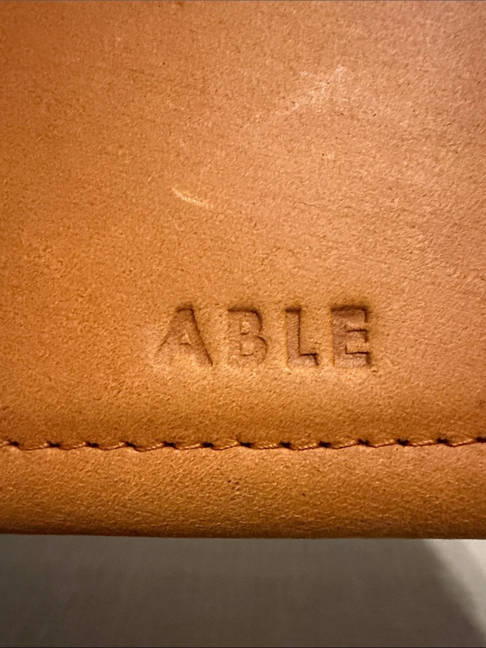 ABLE Handmade “Debre” Large Trifold Leather Wallet in Signature Cognac